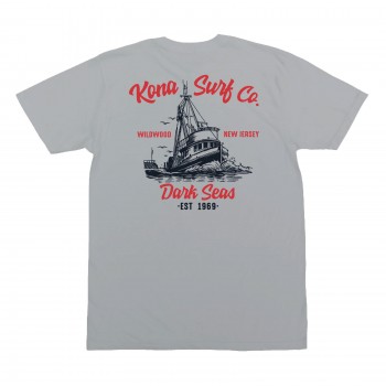 Dark Seas x Kona Collab Mens T-Shirt in Heather Grey