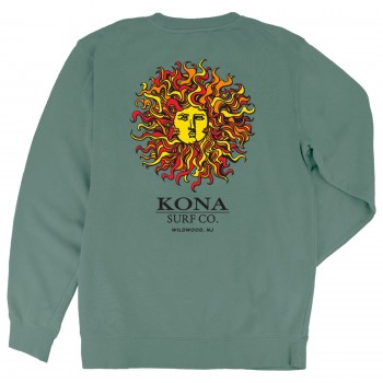 Original Sun Mens Crew Sweatshirt in Alpine Green/Original