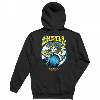 ONeill x Kona Collab Mens Pullover Hoodie in Black