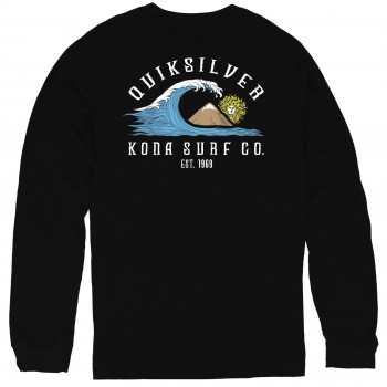 Quiksilver x Kona Collab Mens Long Sleeve Shirt in Black