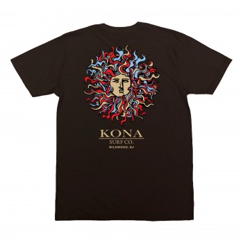 Original Sun Mens T-Shirt in Dark Chocolate/Vintage