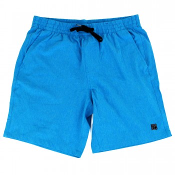 Uncomplicated Mens Elastic Boardshorts in Steel Blue (with Mesh)