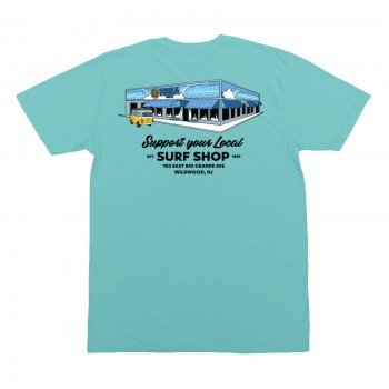 Support Your Local Surf Shop Mens T-Shirt in Mint