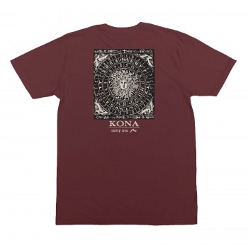 Rusty x Kona Collab Mens T-Shirt in Maroon