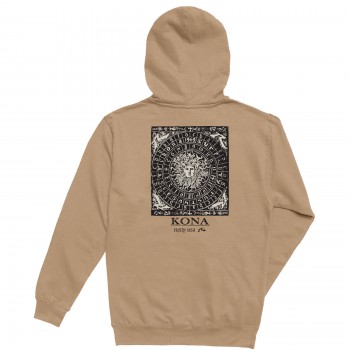 Rusty x Kona Collab Mens Pullover Hoodie in Sand