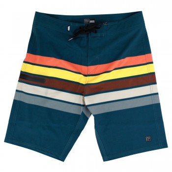 Summertime Mens Boardshorts in Atlantic Blue Stripes