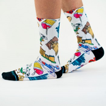 Stance x Kona Collab Socks in Philly Pattern