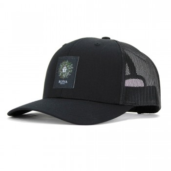 Original Sun Label Mens Trucker Hat in Black/Camo