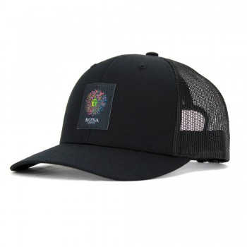 Original Sun Label Mens Trucker Hat in Black/Retro