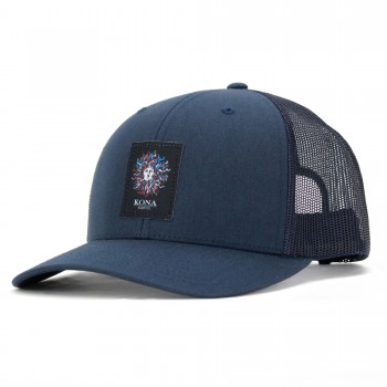 Original Sun Label Mens Trucker Hat in Navy/RWB