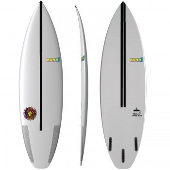 Coffee Bean EPS Carbon Series Surfboard in Clear/Carbon Futures 