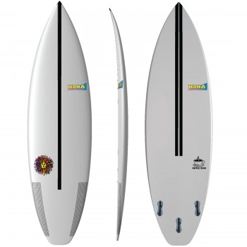 Coffee Bean EPS Carbon Series Surfboard in Clear/Carbon FCS2