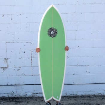 Retro Fish PU Series Surfboard in Mint Tint