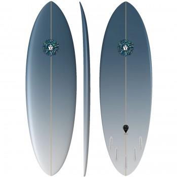 Traveler PU Series Surfboard in Lt. Blue Fade Futures-Prebook