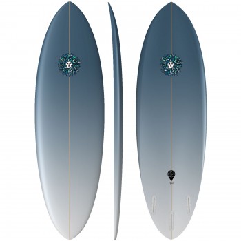 Traveler Twin PU Series Surfboard in Lt. Blue Fade-Prebook