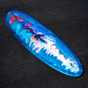 Daily Tripper PU Series Surfboard in Dark Blue Resin Swirl