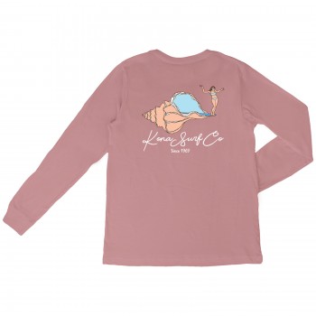 Sound of Surf Womens Long Sleeve Shirt in Heather Muave