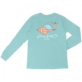 Sound of Surf Womens Long Sleeve Shirt in Mint