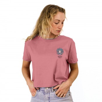 Original Sun Womens Cropped T-Shirt in Muave/Cotton Candy