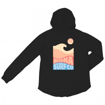 Sunny Side Womens Pullover Hoodie in Black