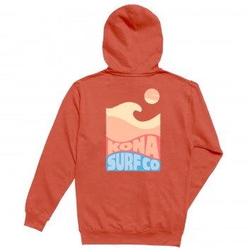 Sunny Side Womens Pullover Hoodie in Pigment Amber