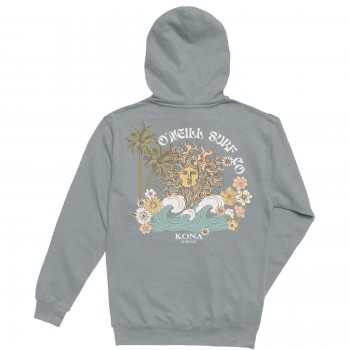 ONeill x Kona Collab Womens Pullover Hoodie in Cement