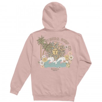 ONeill x Kona Collab Womens Pullover Hoodie in Rose Dust