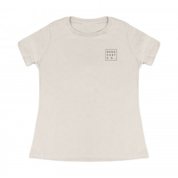 Emblem Womens T-Shirt in Heather Natural/Charcoal