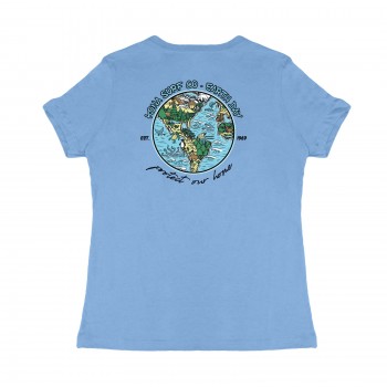 Protect Our Home Womens T-Shirt in Heather Carolina Blue/Grn/Blu/