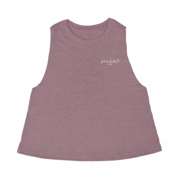 Sound of Surf Womens Cropped Tank Top in Orchid