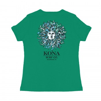 Original Sun Womens T-Shirt in Kelly Green/Ocean