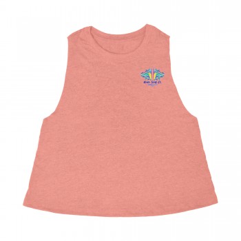 Tunnels Womens Cropped Tank Top in Heather Sunset