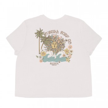 ONeill x Kona Collab Womens Cropped T-Shirt in White