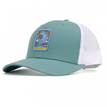 Tarot Card Womens Trucker Hat in Smoke Blue/White