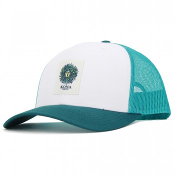 Original Sun Label Womens Trucker Hat in White/Teal/Deep Teal/Blue/Grn