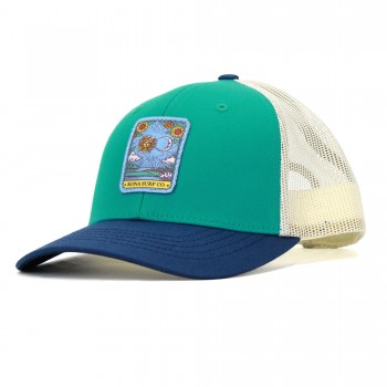 Tarot Card Kids Trucker Hat in Teal/Birch/Navy