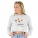 Island Palm Womens Cropped Pullover Hoodie